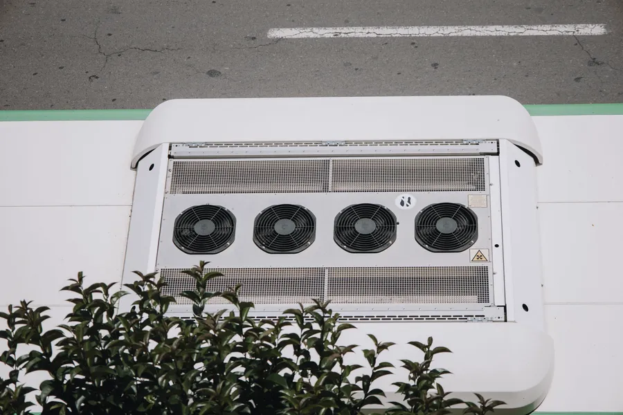 Rooftop condensers from above